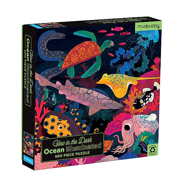 Mudpuppy Glow in Dark-Puzzle – Ocean Illuminated 500-teilig