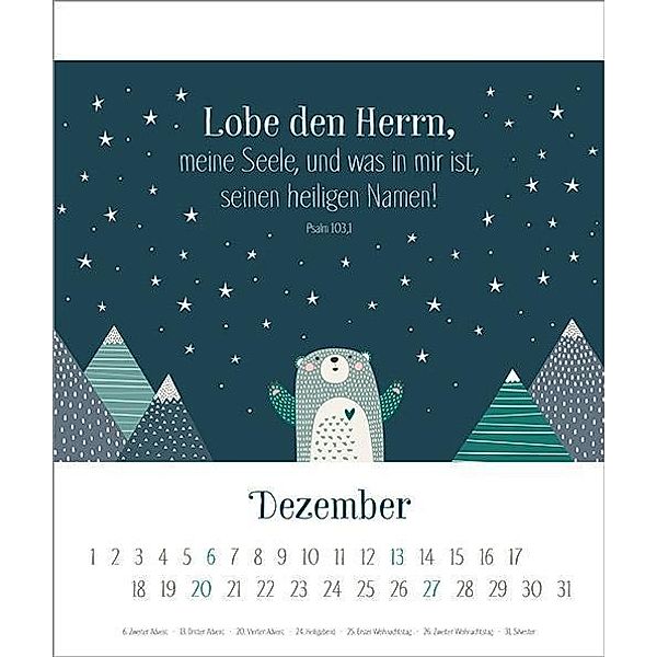 Glücksmomente 2020 - Postkartenkalender