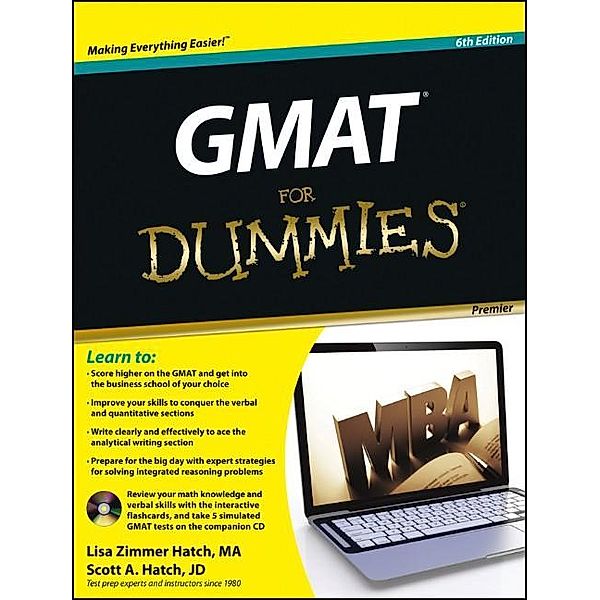GMAT For Dummies, Premier, Lisa Zimmer Hatch, Scott A. Hatch