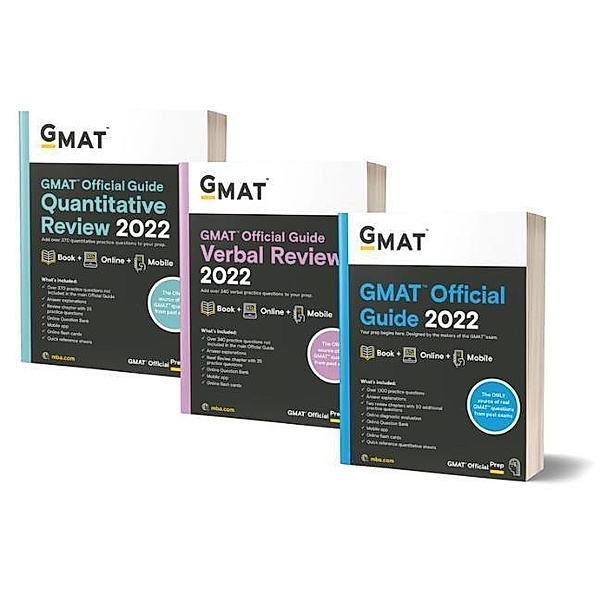 GMAT Official Guide 2022 Bundle: Books + Online Question Bank, 3 Teile, Graduate Management Admission Council (GMAC)