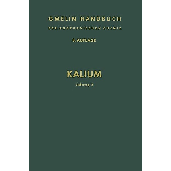 Gmelins Handbuch der Anorganischen Chemie / Gmelin Handbook of Inorganic and Organometallic Chemistry - 8th edition Bd.K / 4, T. G. Maple