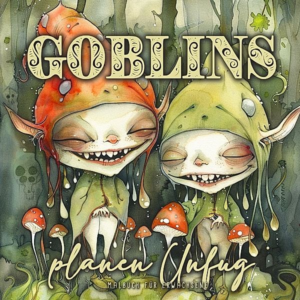 Goblins planen Unfug Malbuch für Erwachsene, Monsoon Publishing, Musterstück Grafik