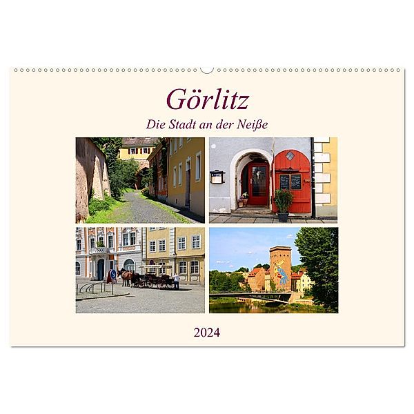 Görlitz - Die Stadt an der Neiße (Wandkalender 2024 DIN A2 quer), CALVENDO Monatskalender, Helene Seidl