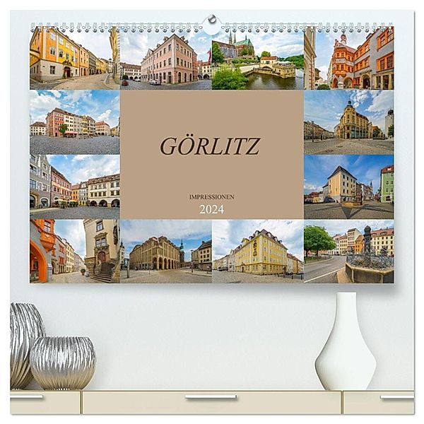 Görlitz Impressionen (hochwertiger Premium Wandkalender 2024 DIN A2 quer), Kunstdruck in Hochglanz, Dirk Meutzner