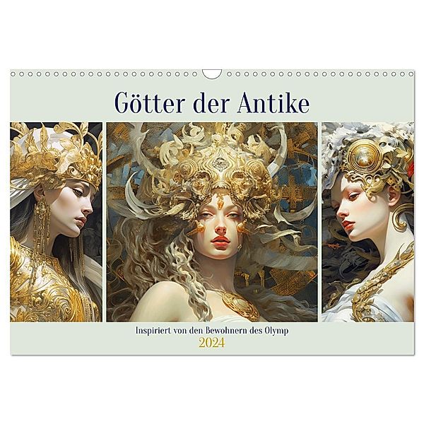 Götter der Antike. Inspiriert von den Bewohnern des Olymp (Wandkalender 2024 DIN A3 quer), CALVENDO Monatskalender, Rose Hurley