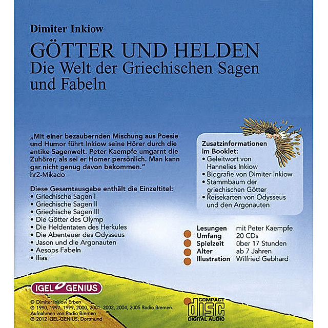 Götter und Helden, 20 CDs CD von Dimiter Inkiow bei Weltbild.de