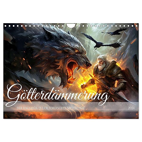 Götterdämmerung - Der Ragnarök in der nordischen Mythologie (Wandkalender 2024 DIN A4 quer), CALVENDO Monatskalender, Anja Frost