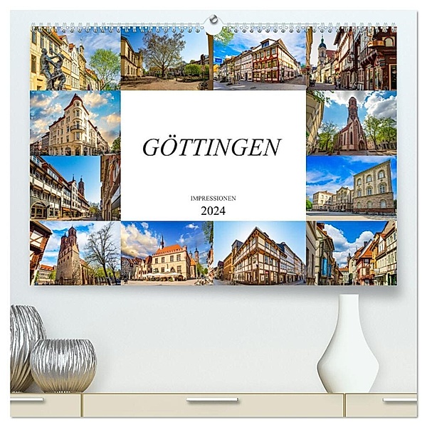 Göttingen Impressionen (hochwertiger Premium Wandkalender 2024 DIN A2 quer), Kunstdruck in Hochglanz, Dirk Meutzner