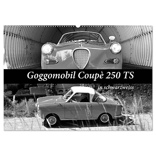 Goggomobil Coupè 250 TS in schwarzweiss (Wandkalender 2024 DIN A2 quer), CALVENDO Monatskalender, Ingo Laue