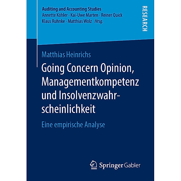 Going Concern Opinion, Managementkompetenz und Insolvenzwahrscheinlichkeit, Matthias Heinrichs