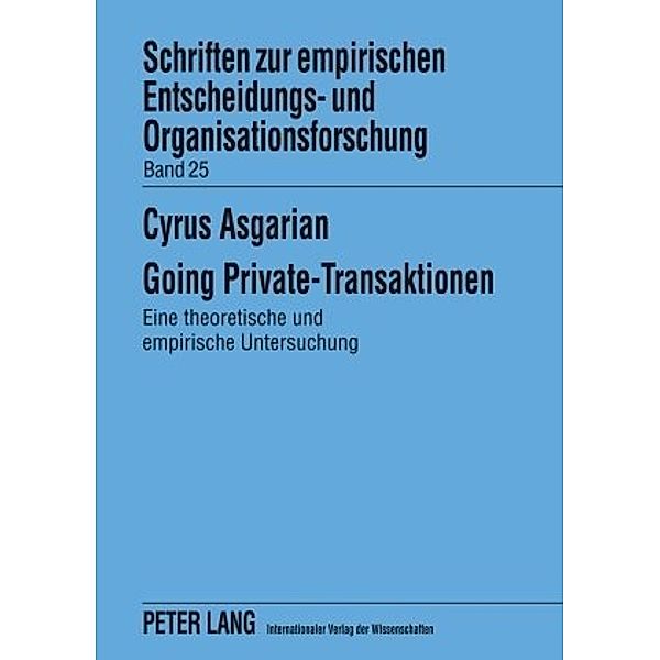 Going Private-Transaktionen, Cyrus Asgarian