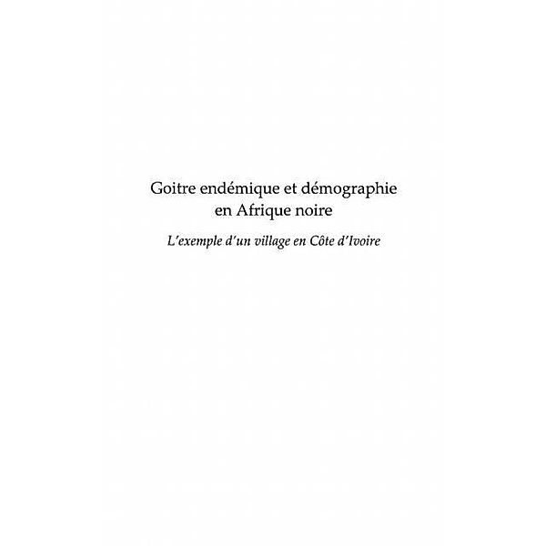 Goitre endemique et demographie en afriq / Hors-collection, Maryse Gaimard
