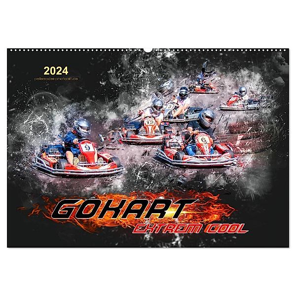 GoKart - extrem cool (Wandkalender 2024 DIN A2 quer), CALVENDO Monatskalender, Peter Roder