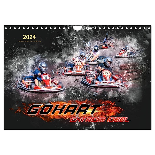 GoKart - extrem cool (Wandkalender 2024 DIN A4 quer), CALVENDO Monatskalender, Peter Roder