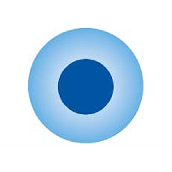 GoKi Clickhalbperle azurblau mit blauem Punkt