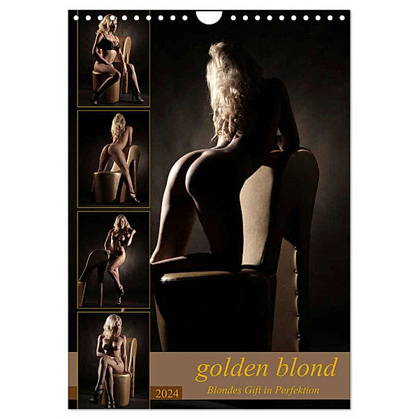 golden blond - Blondes Gift in Perfektion (Wandkalender 2024 DIN A4 hoch), CALVENDO Monatskalender, Stefan weis