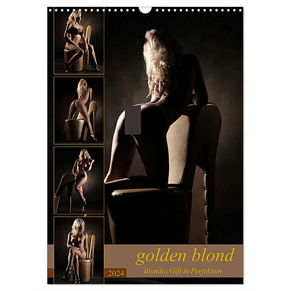 golden blond - Blondes Gift in Perfektion (Wandkalender 2024 DIN A3 hoch), CALVENDO Monatskalender, Stefan weis