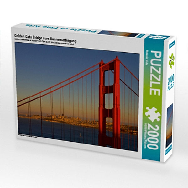 Golden Gate Bridge zum Sonnenuntergang (Puzzle), Melanie Viola