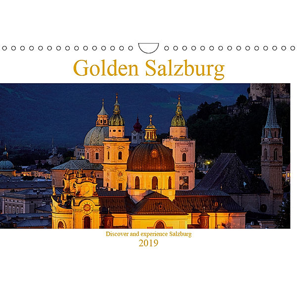 Golden Salzburg - photographed by Andreas Riedmiller (UK-Version) (Wall Calendar 2019 DIN A4 Landscape), Andreas Riedmiller