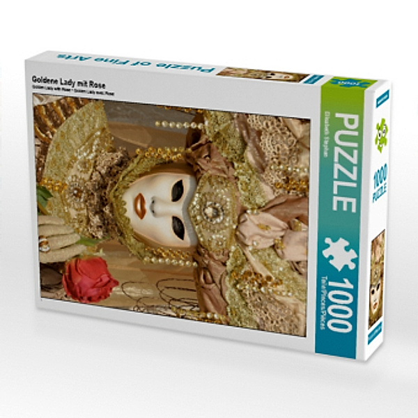Goldene Lady mit Rose (Puzzle), Elisabeth Stephan