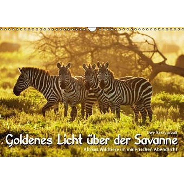 GOLDENES LICHT ÜBER DER SAVANNE. (Wandkalender 2015 DIN A3 quer), Uwe Skrzypczak