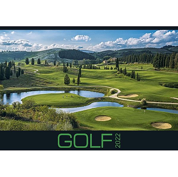 Golf 2022 - Bildkalender 48,5x34 cm im Querformat - internationaler Golfkalender - Sportkalender - Wandplaner - Wandkale