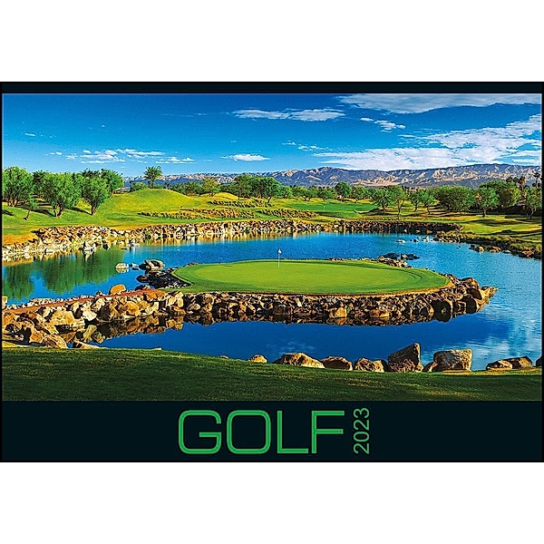 Golf 2023 - Bildkalender 48,5x34 cm im Querformat - internationaler Golfkalender - Sportkalender - Wandplaner - Wandkale