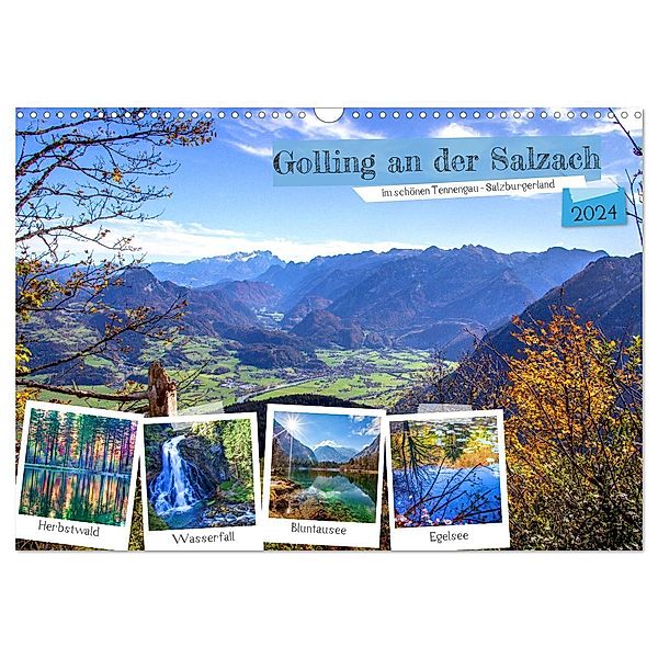 Golling an der Salzach (Wandkalender 2024 DIN A3 quer), CALVENDO Monatskalender, Christa Kramer