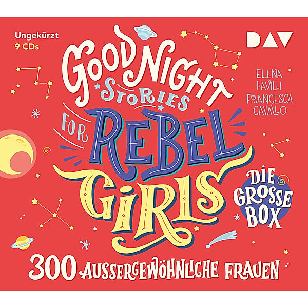 Good Night Stories for Rebel Girls - Die große Box,9 Audio-CD, Elena Favilli, Francesca Cavallo