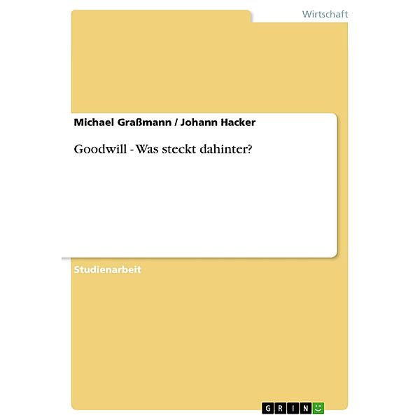 Goodwill - Was steckt dahinter?, Michael Graßmann, Johann Hacker
