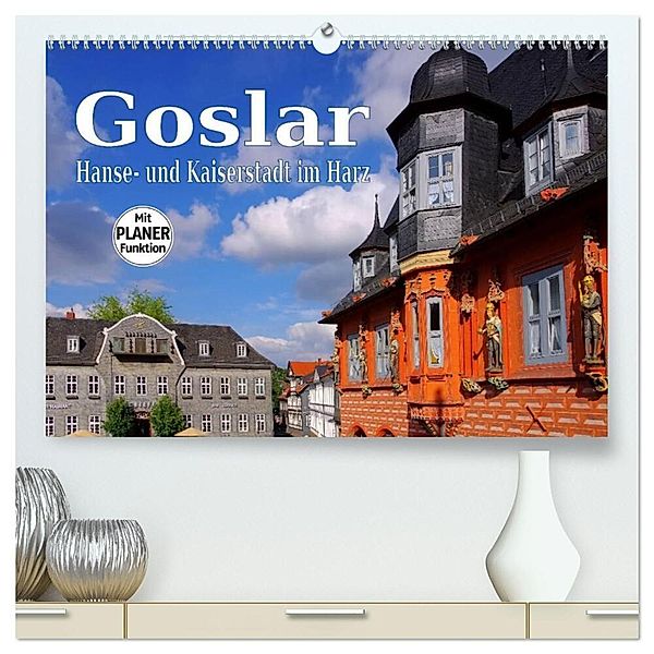 Goslar - Hanse- und Kaiserstadt im Harz (hochwertiger Premium Wandkalender 2024 DIN A2 quer), Kunstdruck in Hochglanz, LianeM