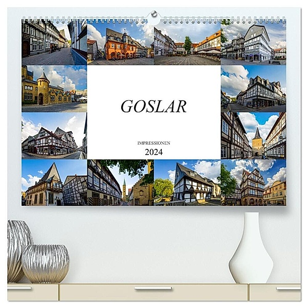 Goslar Impressionen (hochwertiger Premium Wandkalender 2024 DIN A2 quer), Kunstdruck in Hochglanz, Dirk Meutzner