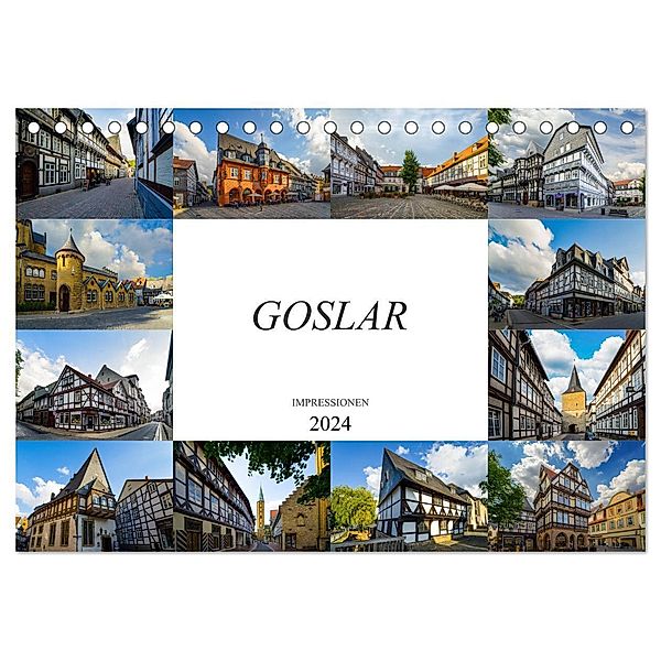 Goslar Impressionen (Tischkalender 2024 DIN A5 quer), CALVENDO Monatskalender, Dirk Meutzner