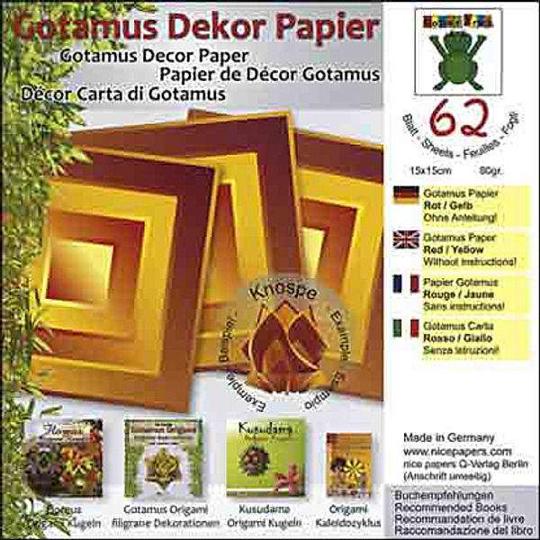 Gotamus Dekor Papier Rot /Gelb