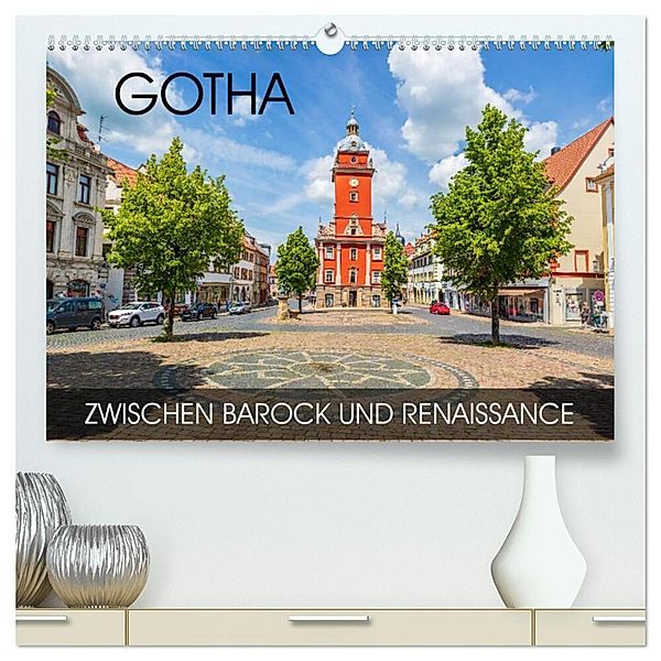 Gotha - zwischen Barock und Renaissance (hochwertiger Premium Wandkalender 2024 DIN A2 quer), Kunstdruck in Hochglanz, Val Thoermer