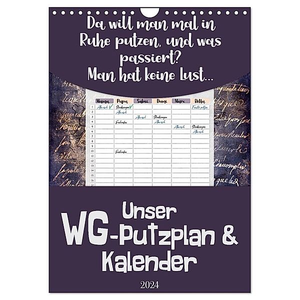 Gothic WG-Putzplan & Kalender 2024 (Wandkalender 2024 DIN A4 hoch), CALVENDO Monatskalender, MD-Publishing