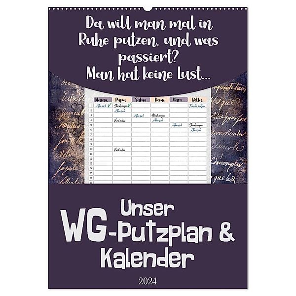 Gothic WG-Putzplan & Kalender 2024 (Wandkalender 2024 DIN A2 hoch), CALVENDO Monatskalender, MD-Publishing