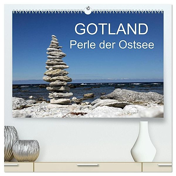 Gotland - Perle der Ostsee (hochwertiger Premium Wandkalender 2024 DIN A2 quer), Kunstdruck in Hochglanz, Helmut Harhaus