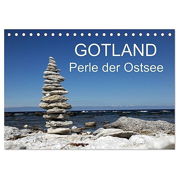 Gotland - Perle der Ostsee (Tischkalender 2024 DIN A5 quer), CALVENDO Monatskalender, Helmut Harhaus