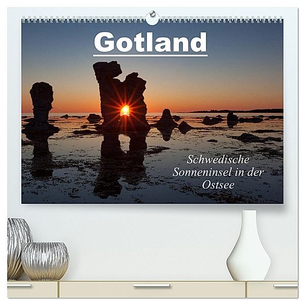 Gotland - Sonneninsel in der Ostsee (hochwertiger Premium Wandkalender 2025 DIN A2 quer), Kunstdruck in Hochglanz, Calvendo, Johann Schörkhuber