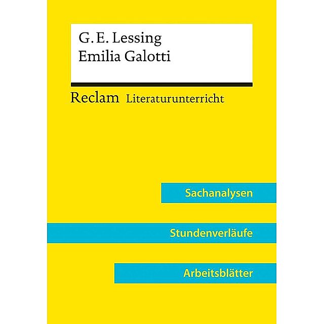 Gotthold Ephraim Lessing: Emilia Galotti Lehrerband kaufen