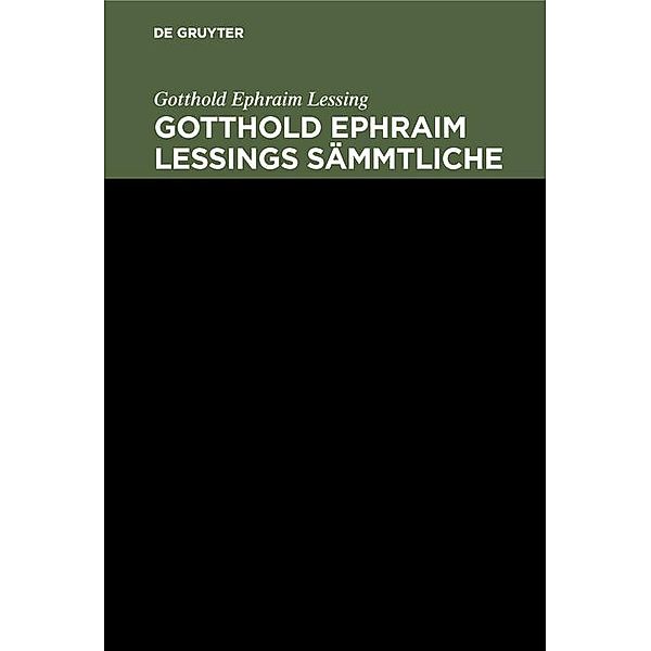 Gotthold Ephraim Lessing: Gotthold Ephraim Lessings Sämmtliche Schriften. Band 8