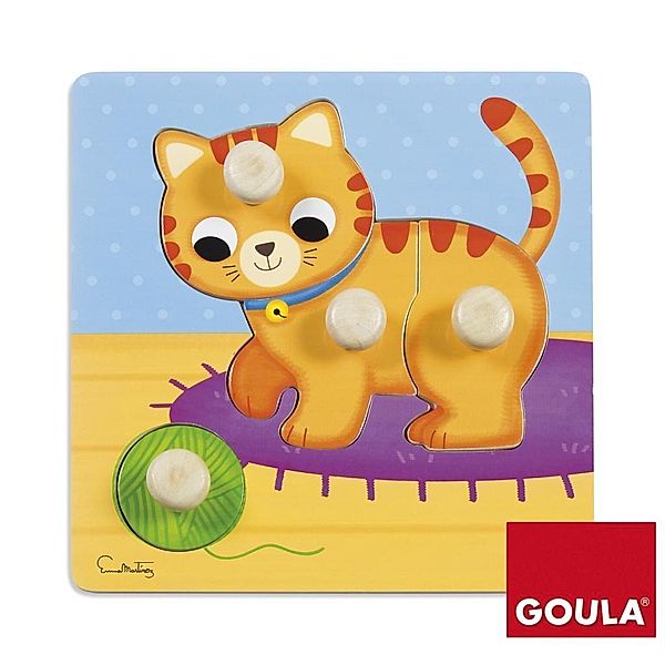 Goula Holzpuzzle Katze 4-teilig