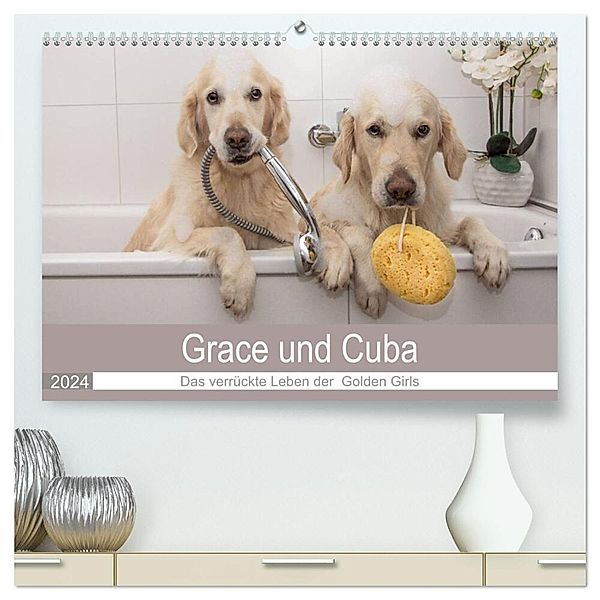 Grace und Cuba - Das verrückte Leben der Golden Girls (hochwertiger Premium Wandkalender 2024 DIN A2 quer), Kunstdruck in Hochglanz, Jessica Bernhardt