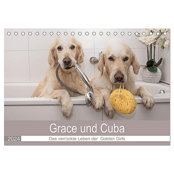 Grace und Cuba - Das verrückte Leben der Golden Girls (Tischkalender 2024 DIN A5 quer), CALVENDO Monatskalender, Jessica Bernhardt
