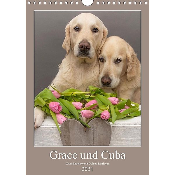 Grace und Cuba - Zwei liebenswerte Golden Retriever (Wandkalender 2021 DIN A4 hoch), Jessica Bernhardt
