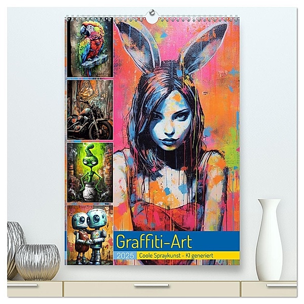 Graffiti Art (hochwertiger Premium Wandkalender 2025 DIN A2 hoch), Kunstdruck in Hochglanz, Calvendo, Cathrin Illgen
