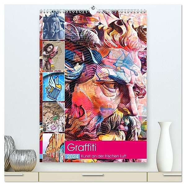 Graffiti Kunst an der frischen Luft (hochwertiger Premium Wandkalender 2024 DIN A2 hoch), Kunstdruck in Hochglanz, Marion Meyer - Stimmungsbilder1