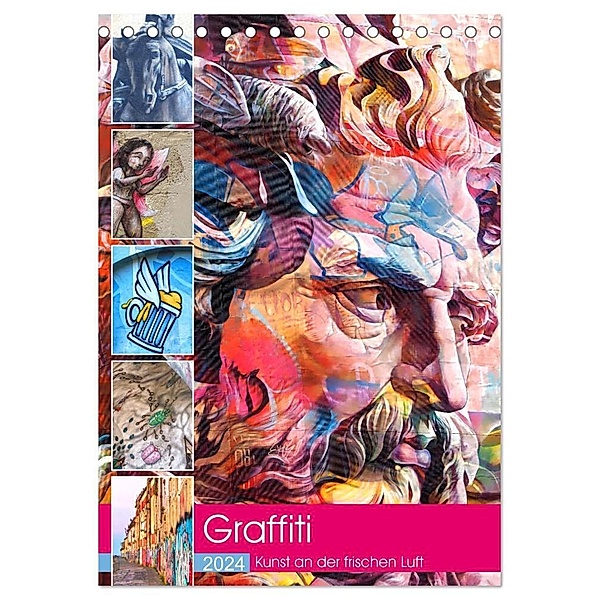 Graffiti Kunst an der frischen Luft (Tischkalender 2024 DIN A5 hoch), CALVENDO Monatskalender, Marion Meyer - Stimmungsbilder1