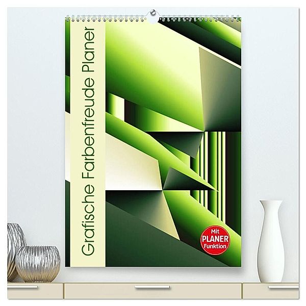 Grafische Farbenfreude Planer (hochwertiger Premium Wandkalender 2024 DIN A2 hoch), Kunstdruck in Hochglanz, Heidemarie Sattler
